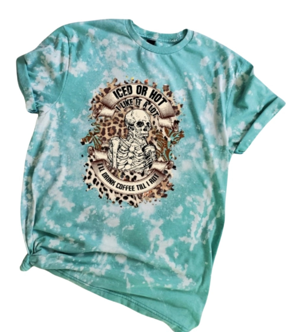 Iced or Hot Coffee Bleached tee
