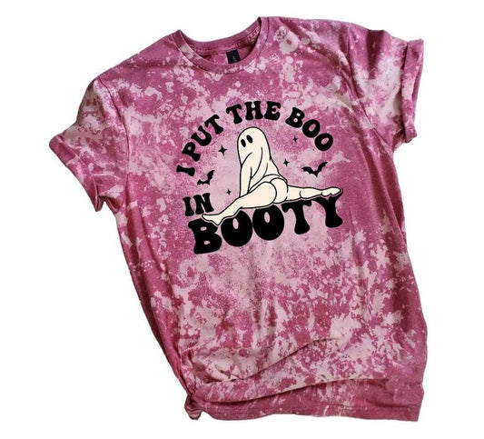 I Put The Boo In Booty Bleached Tee