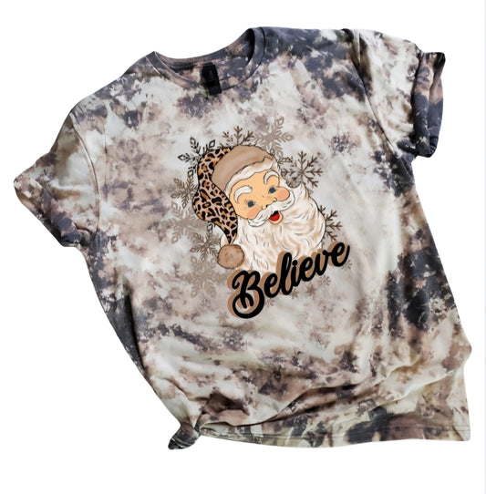Santa Believe Bleached Tee