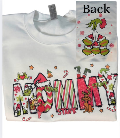 Grinch Sweatshirt with Custom Names
