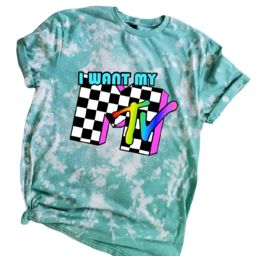 I Want My MTV Bleached Tee