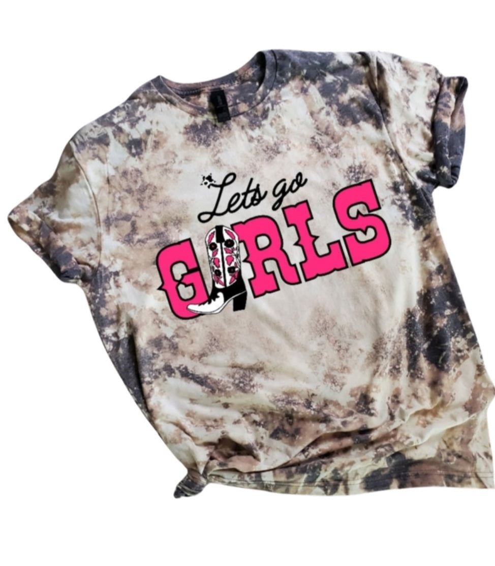 Let's Go Girls Bridemaid Squad Bleached Tee