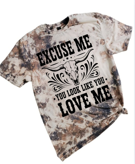 Excuse Me Cowhide Bleached tee