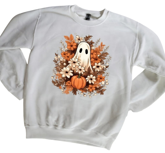 Floral Ghost White Sweatshirt