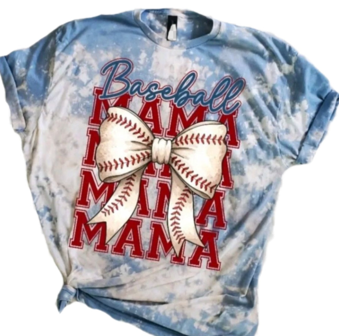 Baseball Mom Bleached Tee