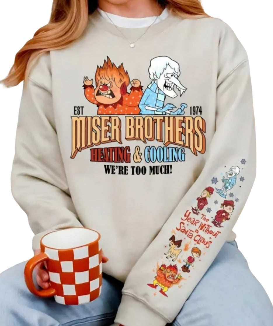 Miser Brothers Heating & Cooling Sweatshirt With Sleeve Detail