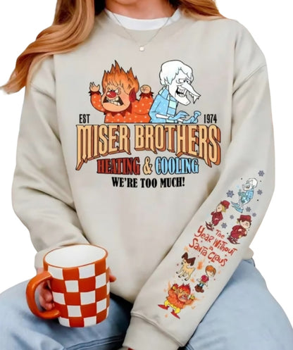 Miser Brothers Heating & Cooling Sweatshirt With Sleeve Detail