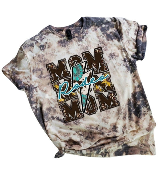 Rodeo Mom Bleached Tee